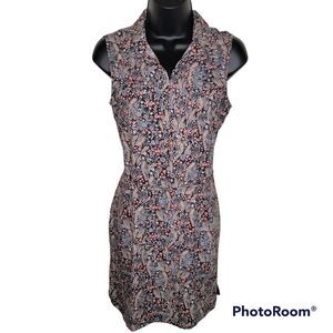 Loft outlet floral sleeveless summer dress size small petite sp